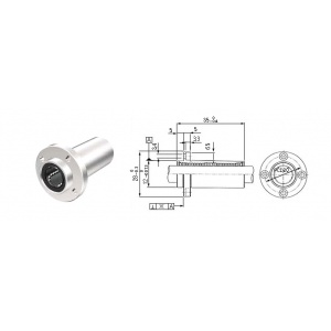 بلبرینگ خطی فلنج دار LMFP6L Pilot ساخت کره